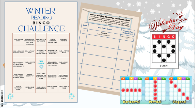 Winter Reading Challenge Bingo